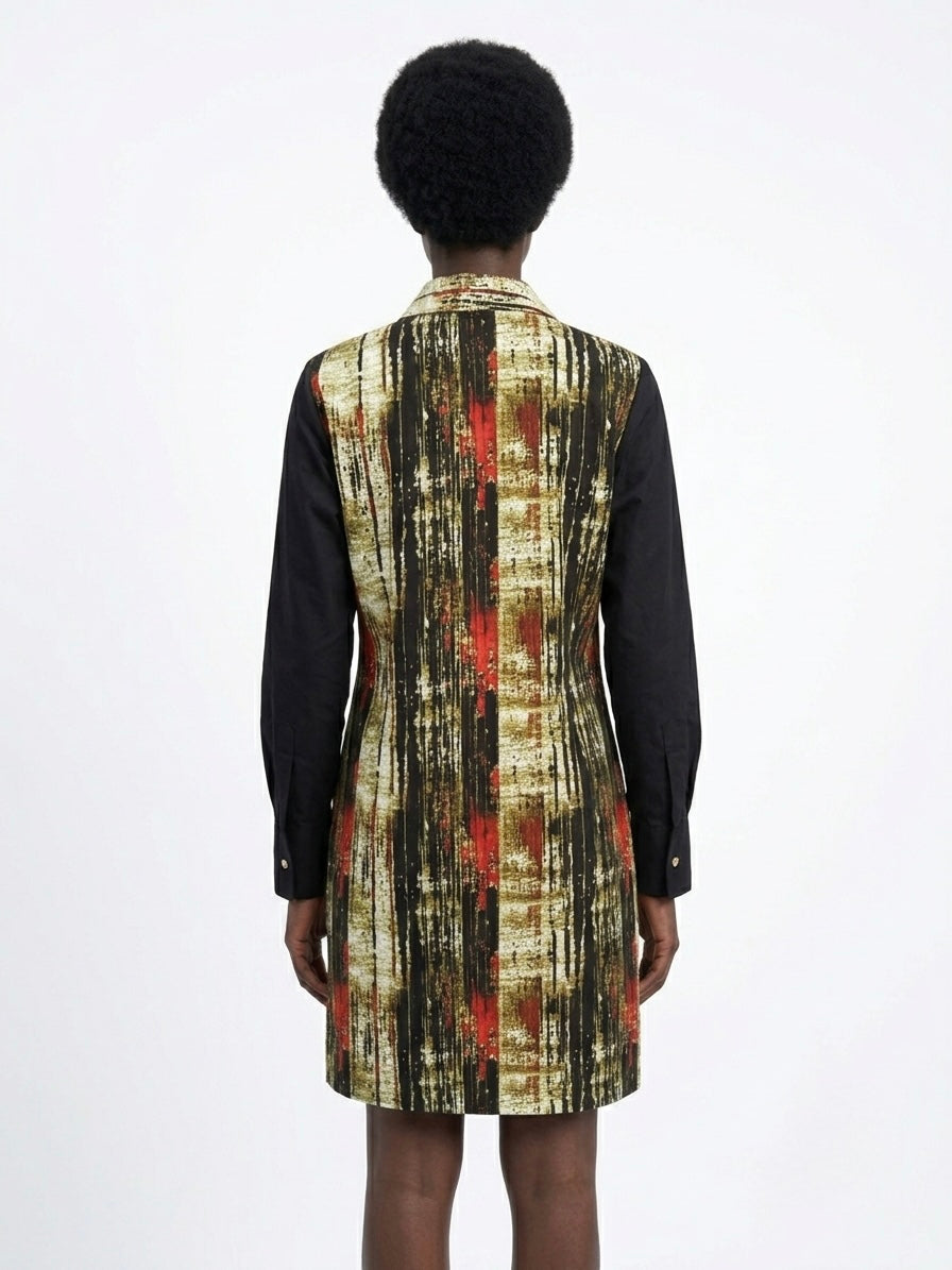 Midnight Luxe Utility Shirt Dress