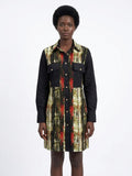 Midnight Luxe Utility Shirt Dress