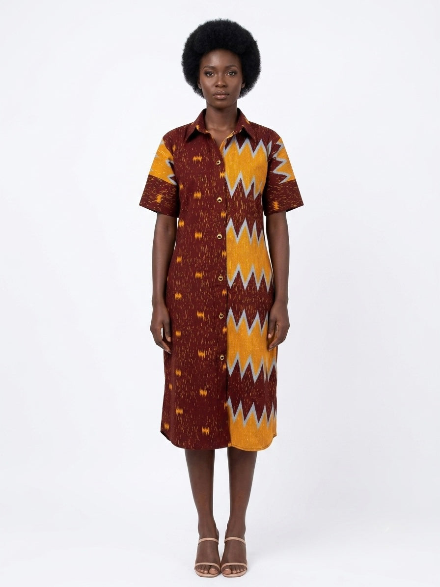 Sunset Harmony Shirt Dress