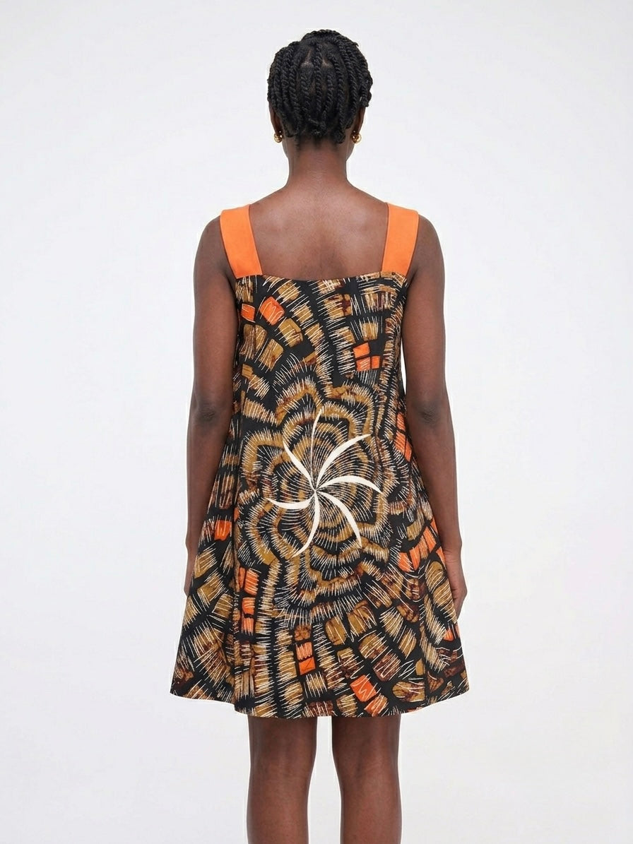 Sunset Bloom A-Line Dress