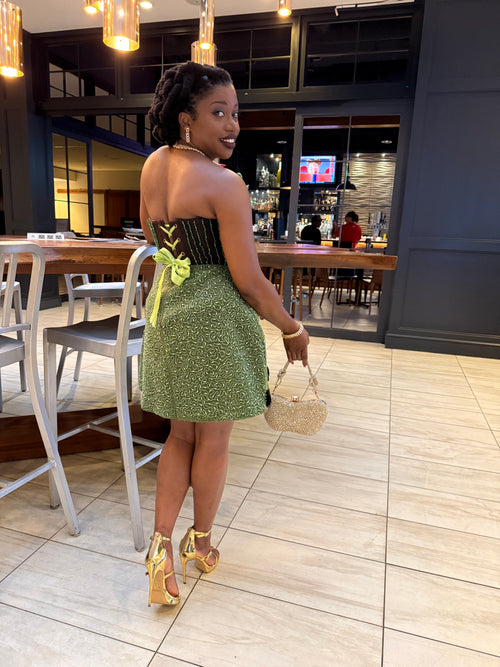 Emerald Luxe Cocktail Dress