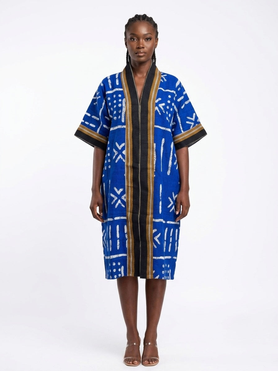 Royal Indigo Kimono Dress