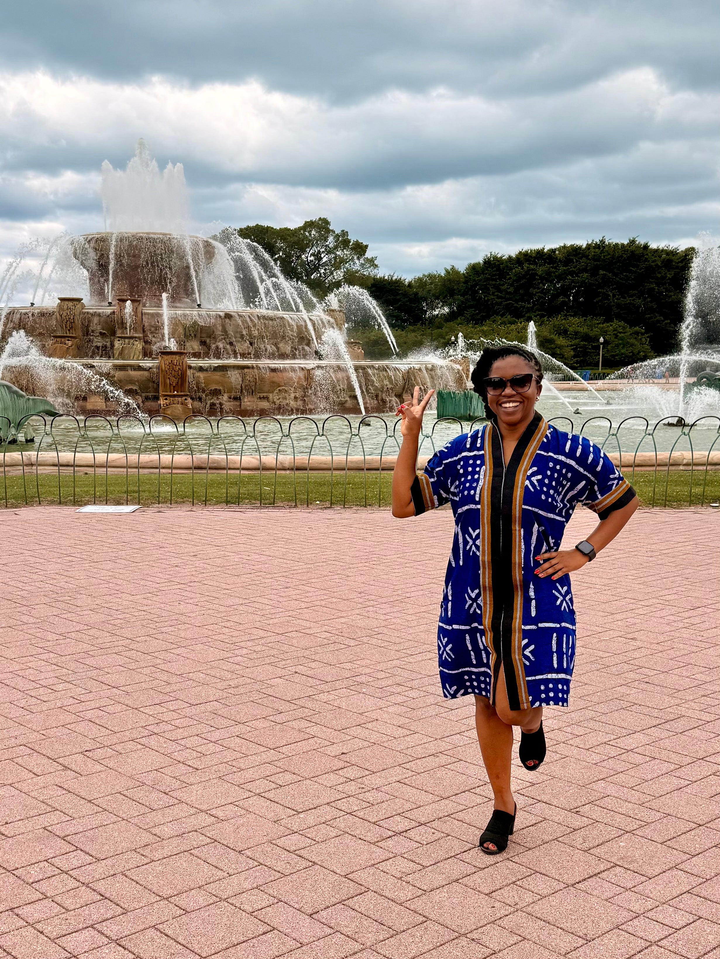 Royal Indigo Kimono Dress