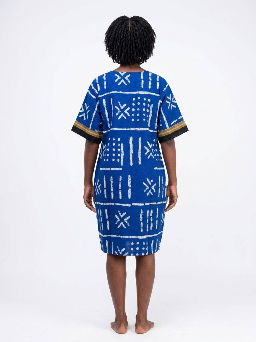 Royal Indigo Kimono Dress