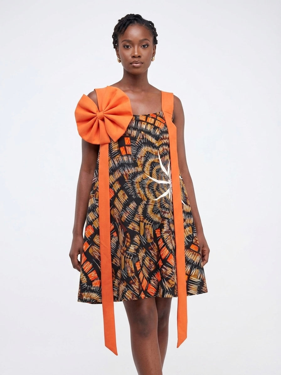 Sunset Bloom A-Line Dress