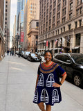 Royal Blue Toghu Shift Dress