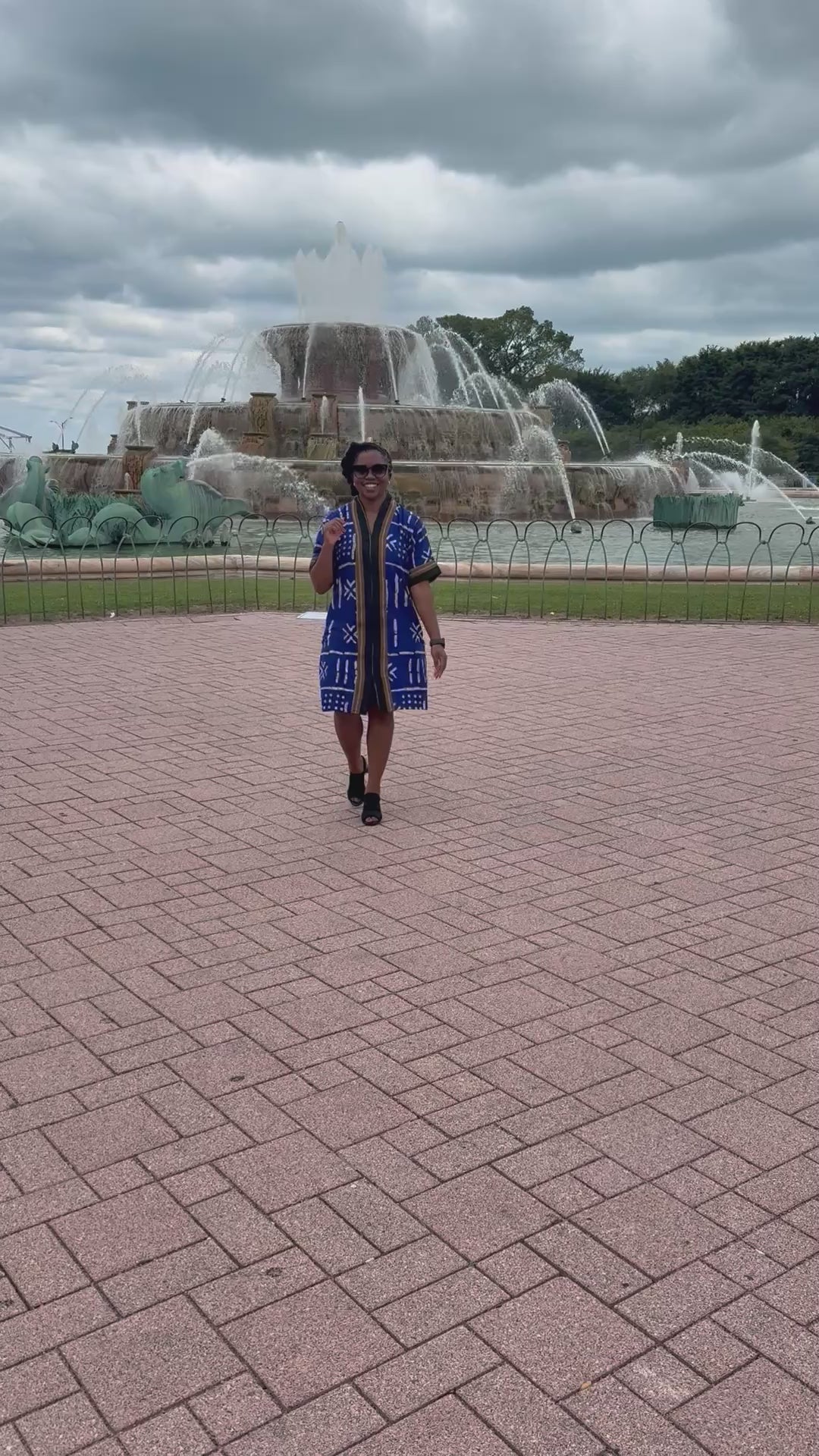 Royal Indigo Kimono Dress