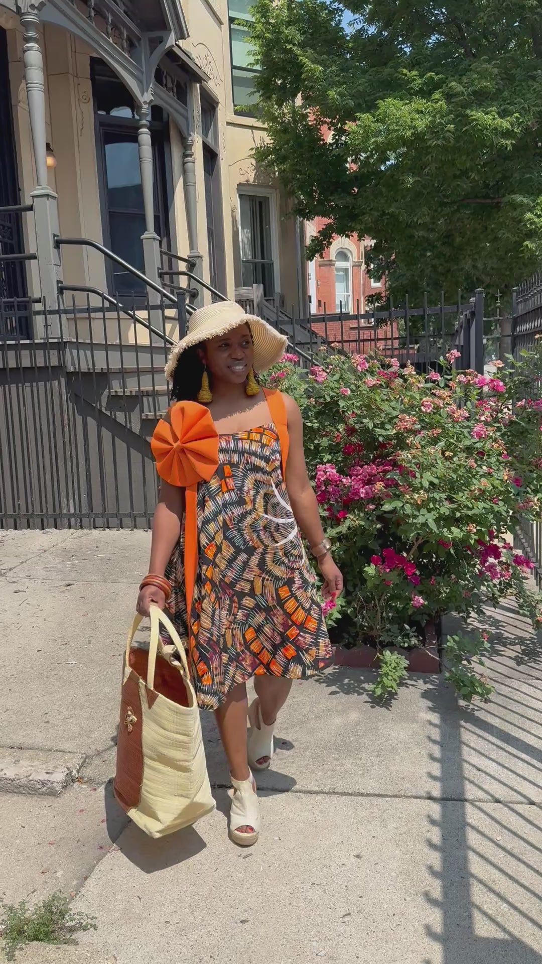 Sunset Bloom A-Line Dress